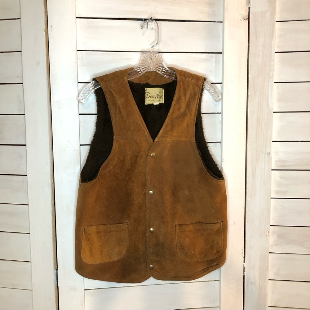 Vintage Deer Wear Genuine Leather Vest Size 40